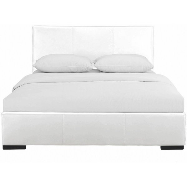 Templeton in. indes Upholstered Platform Bed, White, Queen Size - 85.4 x 63.4 x 34.8 in. TE2545251